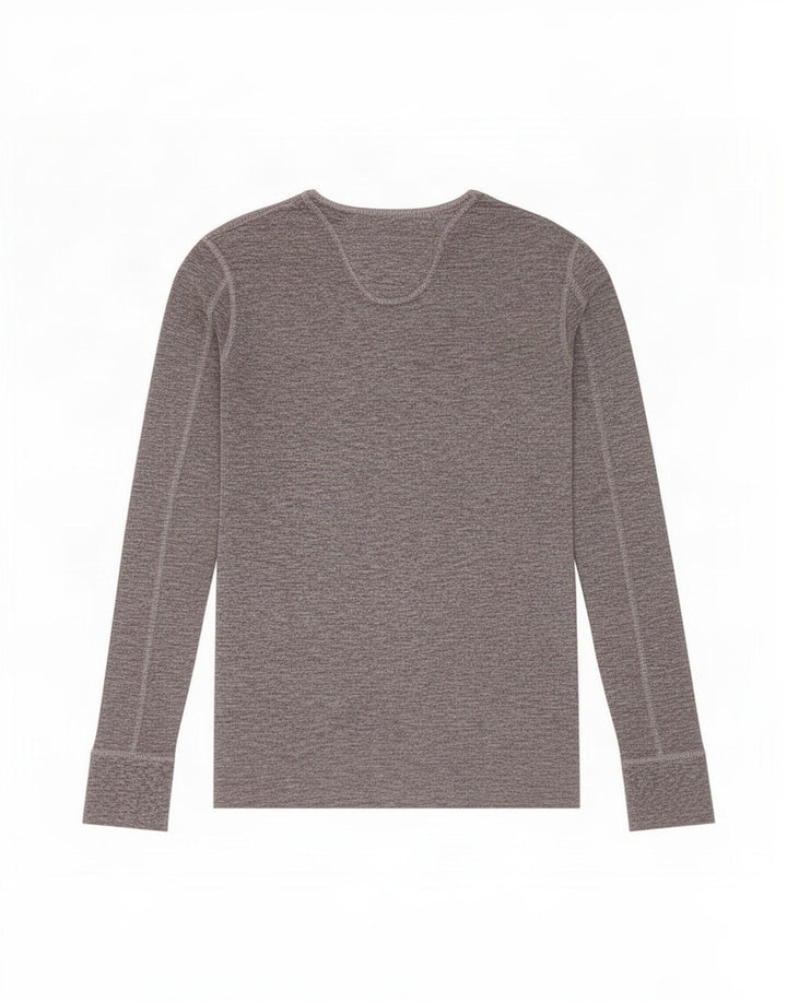 Superdry Mens Top Long Sleeve Small Grey Flecked Cotton