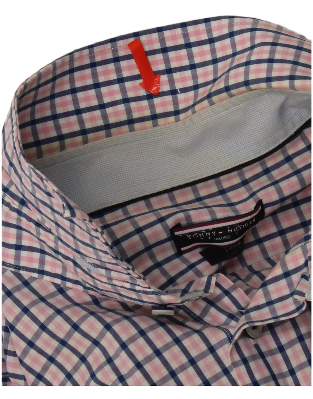 Tommy Hilfiger Mens Shirt Medium Pink Check