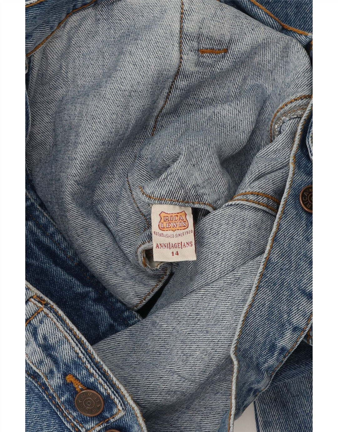 RICA LEWIS Boys Denim Jacket 13-14 Years Blue Cotton Vintage Rica Lewis and Second-Hand Rica Lewis from Messina Hembry 