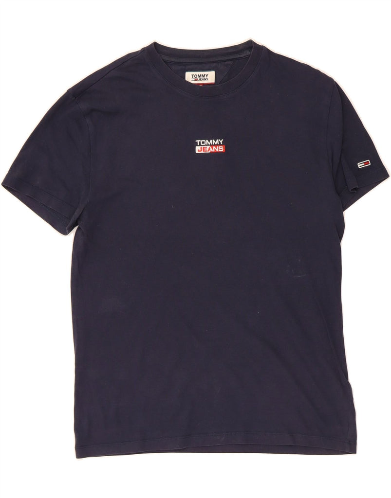 TOMMY HILFIGER Mens Graphic T-Shirt Top XS Navy Blue Cotton Vintage Tommy Hilfiger and Second-Hand Tommy Hilfiger from Messina Hembry 