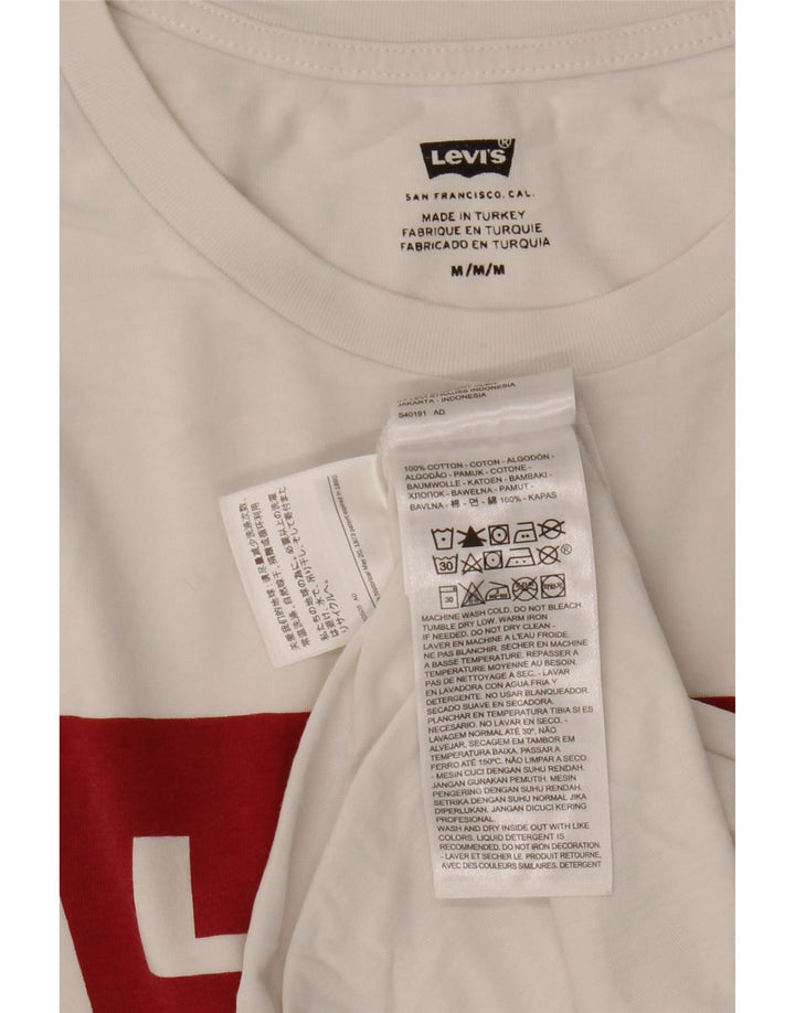 Levi's Mens Graphic T-Shirt Top Medium White Cotton
