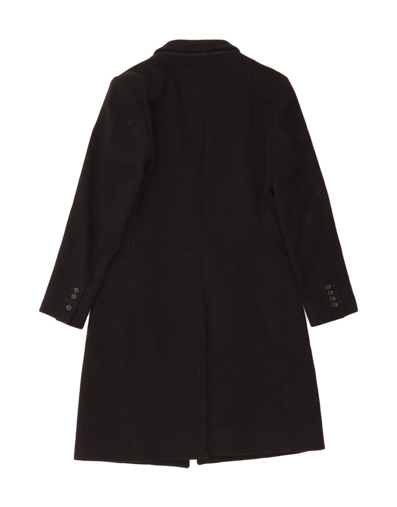 AQUASCUTUM Womens Overcoat UK 10 Small Black Wool Vintage Aquascutum and Second-Hand Aquascutum from Messina Hembry 