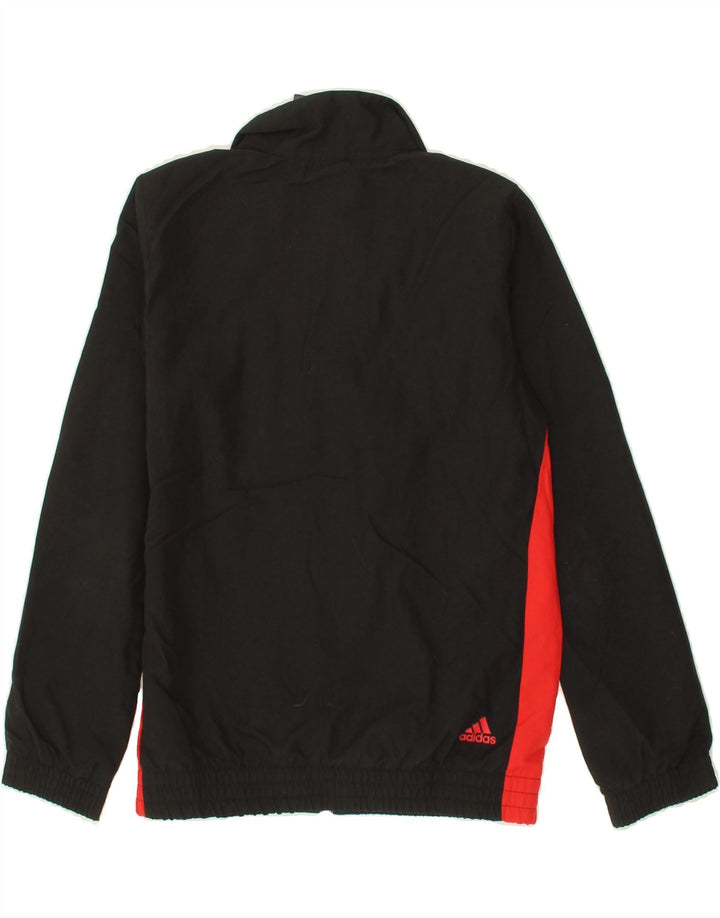 ADIDAS Boys Graphic Tracksuit Top Jacket 9-10 Years Black Colourblock Vintage Adidas and Second-Hand Adidas from Messina Hembry 