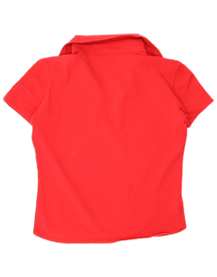 Calvin Klein Womens Polo Shirt Medium Red