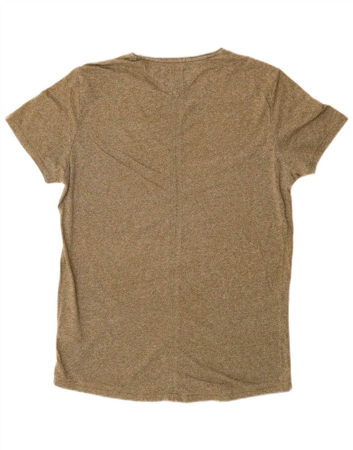 Tommy Hilfiger Mens Slim Fit T-Shirt Top Medium Khaki Cotton