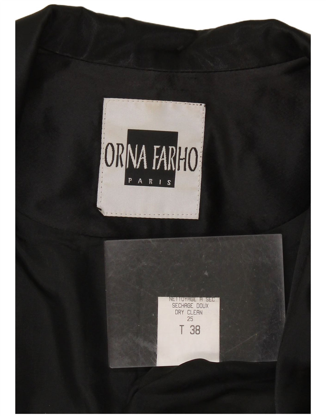 ORNA FARHO Womens 1 Button Blazer Jacket EU 38 Medium Black Polyester