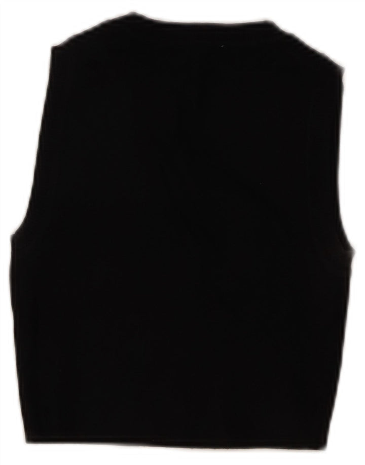 Zara Womens Crop Vest Tank Top UK 8 Small Black