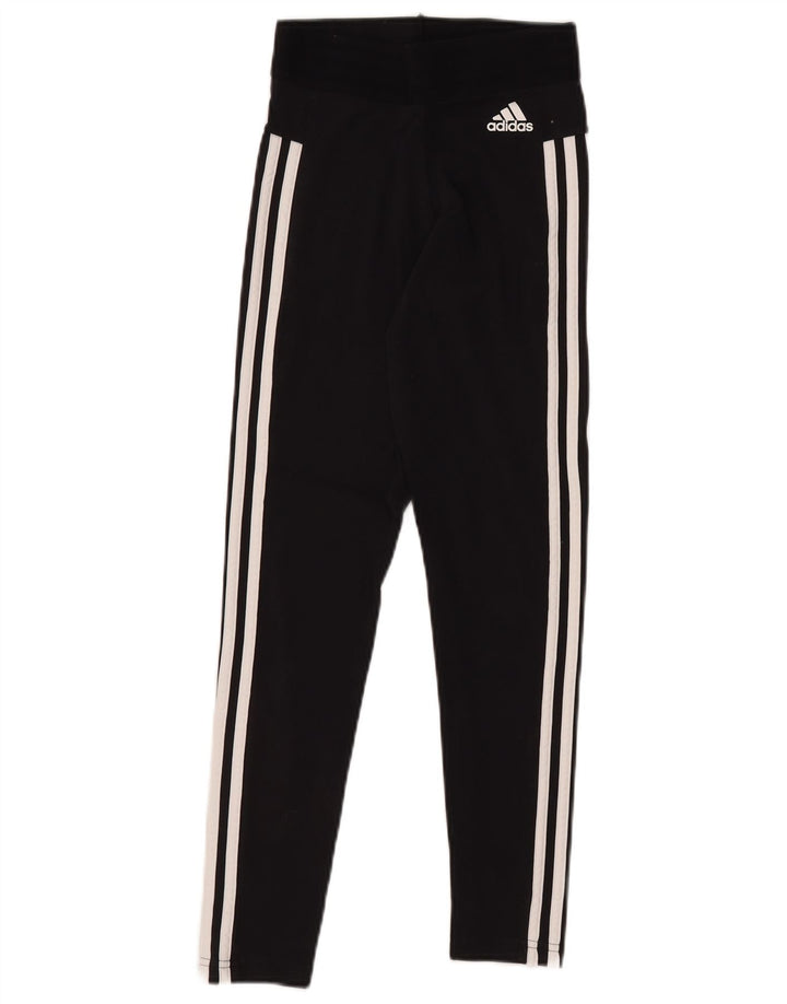 ADIDAS Womens Leggings UK 4/6 XS  Black Cotton