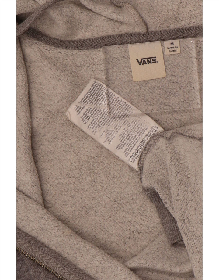 Vans Mens Graphic Zip Hoodie Sweater Medium Grey