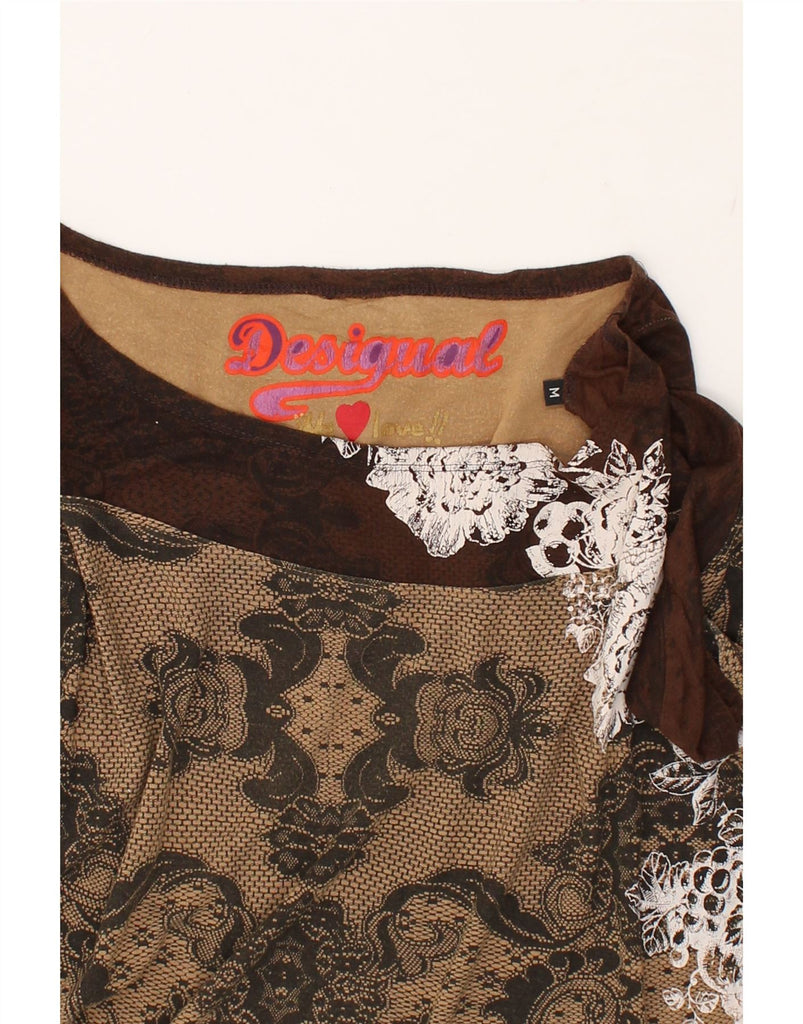 DESIGUAL Womens Blouse Top UK 14 Medium Brown Paisley Viscose | Vintage Desigual | Thrift | Second-Hand Desigual | Used Clothing | Messina Hembry 