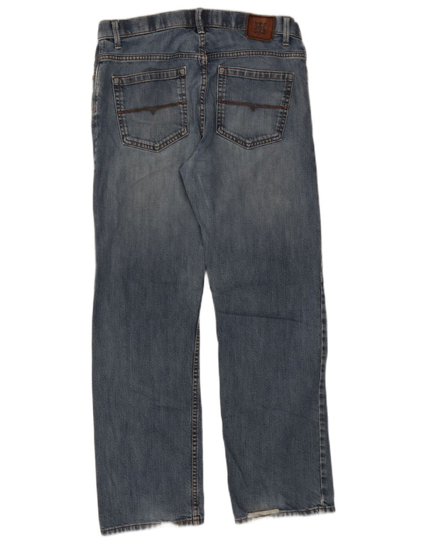 Marks & Spencer Mens Regular Fit Straight Jeans W34 L31 Blue Cotton