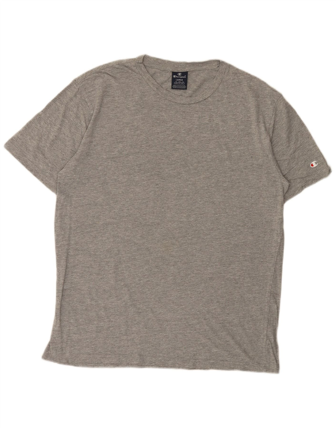 Champion Mens T-Shirt Top Large Grey Flecked