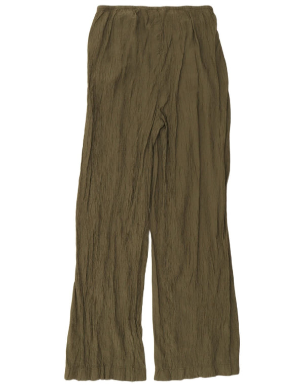 Marks & Spencer Womens Long Chino Trousers UK 12 Medium W32 L31 Khaki