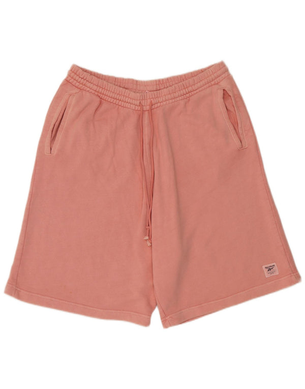 Reebok Mens Sport Shorts Large Pink Cotton