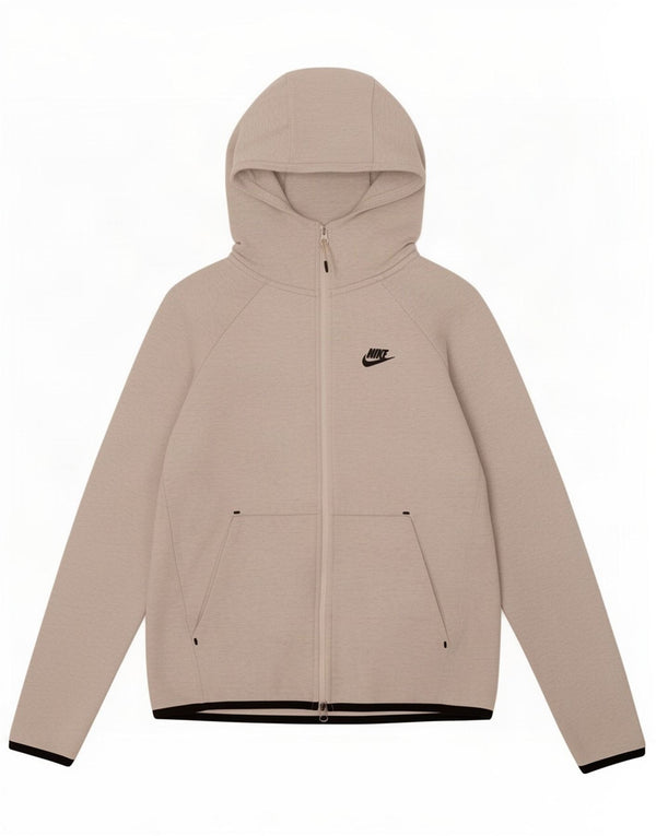 Nike Mens Zip Hoodie Sweater Small Grey Flecked Cotton