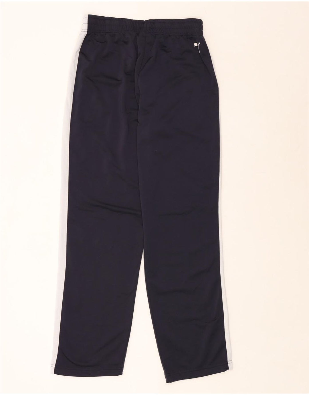 PUMA Mens Tracksuit Trousers Large  Navy Blue Colourblock Polyester