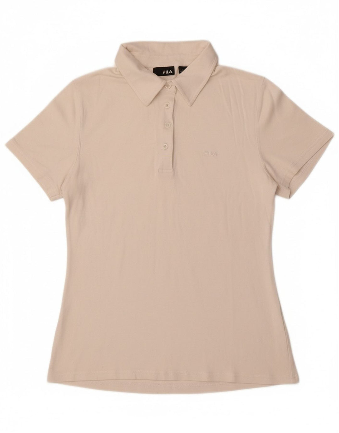 FILA Womens Polo Shirt UK 14 Large White Cotton