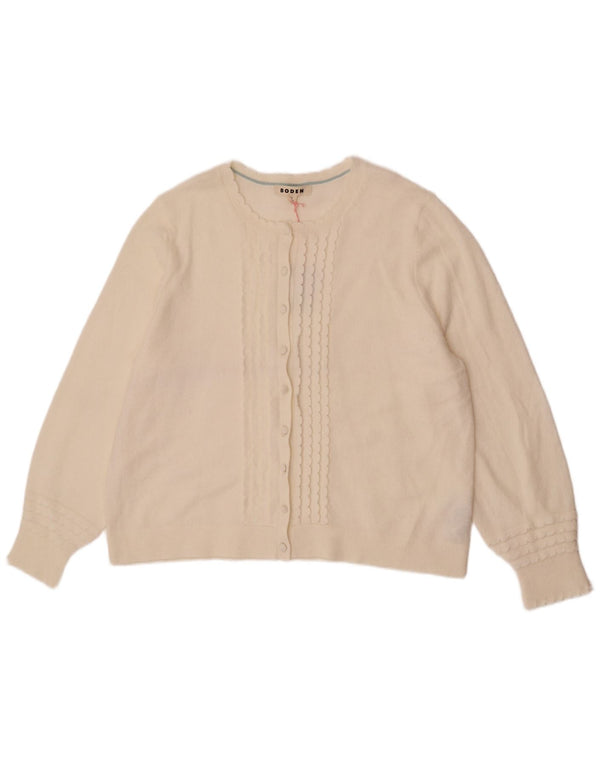 Boden Womens Cardigan Sweater UK 18 XL Off White Polyamide