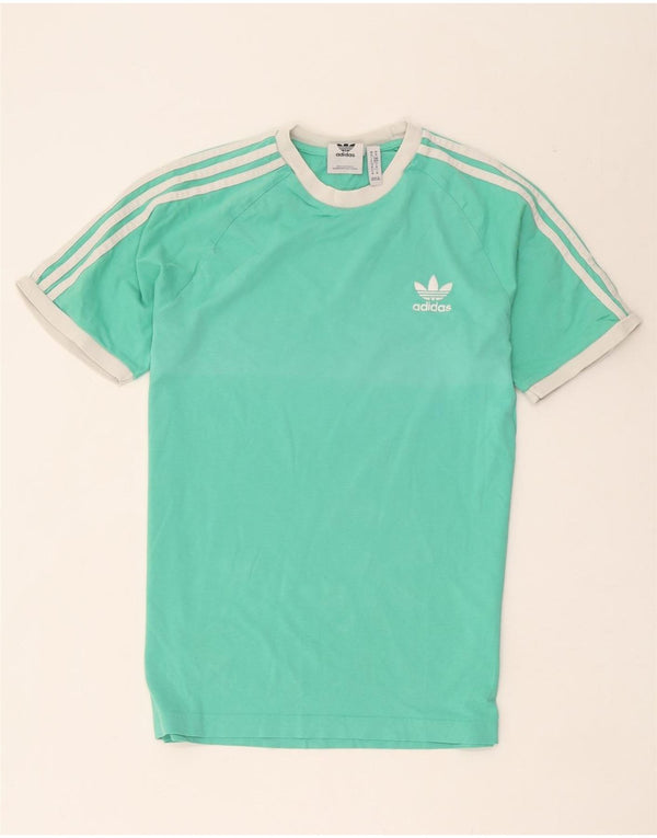 Adidas Mens T-Shirt Top Medium Green Cotton