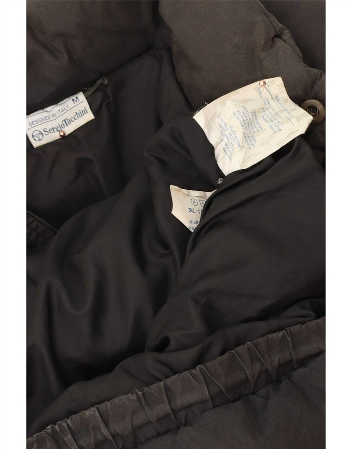 Sergio Tacchini Mens Padded Jacket UK 38 Medium Black Polyamide
