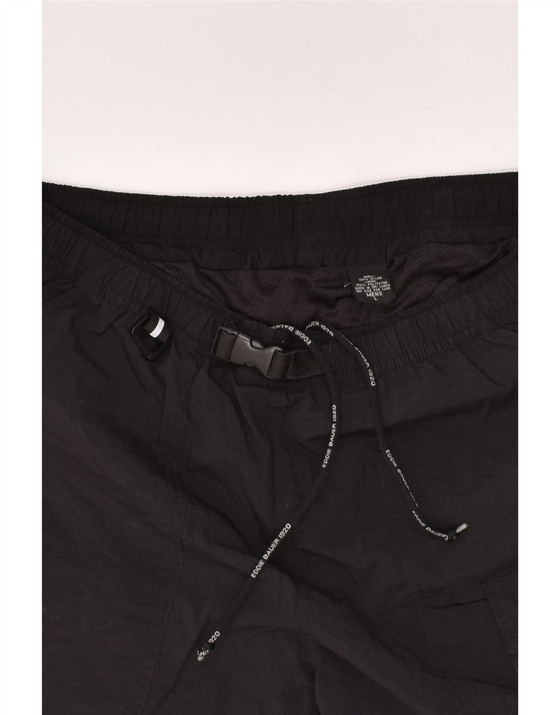 EDDIE BAUER Mens Sport Shorts Large Black Nylon | Vintage Eddie Bauer | Thrift | Second-Hand Eddie Bauer | Used Clothing | Messina Hembry 