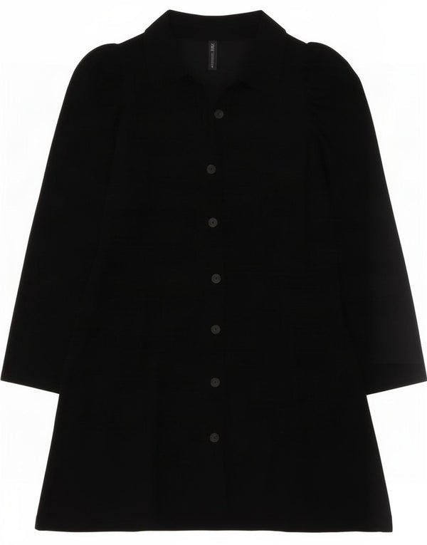 Zara Womens Shirt Dress UK 20 2XL Black Lyocell