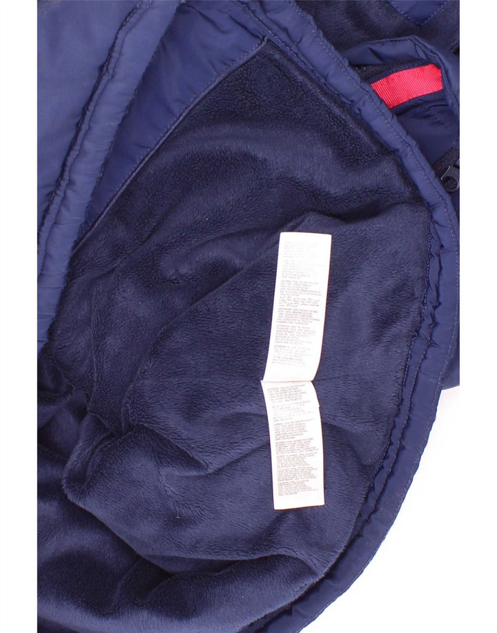 Jasper Conran Girls Hooded Parka Jacket 5-6 Years Navy Blue Polyester