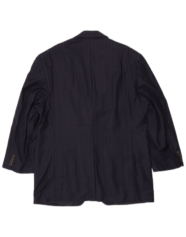 Chaps Ralph Lauren Mens Blazer Jacket UK 46 2XL Navy Blue Pinstripe