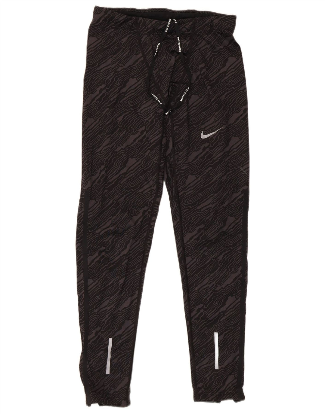 Nike Womens Dri Fit Leggings Large Black Tie Dye Polyester