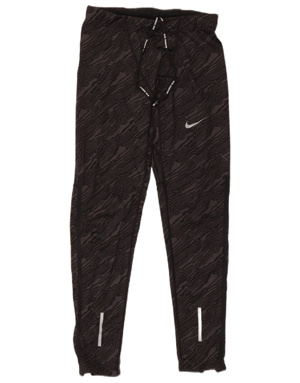 Nike Womens Dri Fit Leggings Large Black Tie Dye Polyester