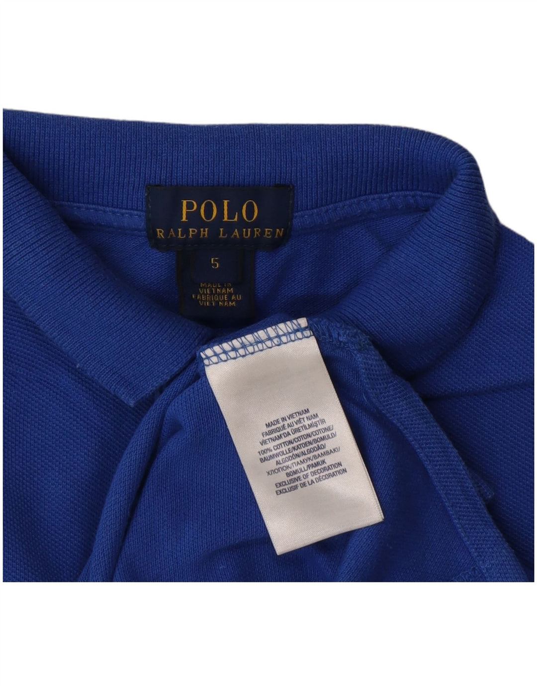 Polo Ralph Lauren Boys Polo Shirt 4-5 Years Blue Cotton