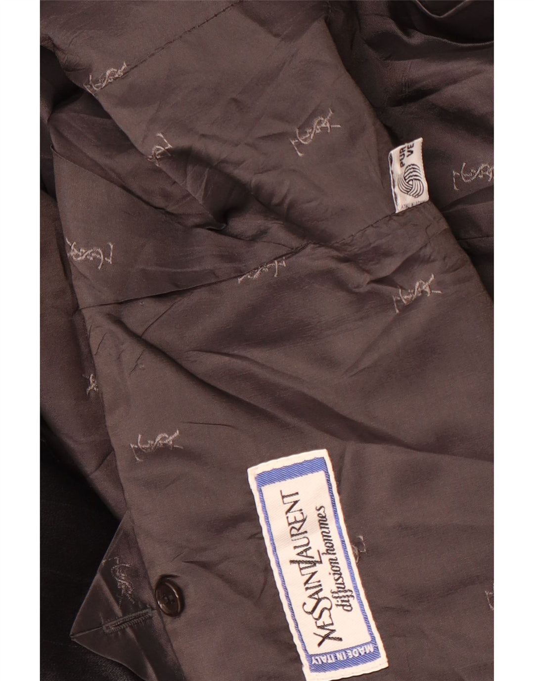 Yves Saint Laurent Mens Blazer Jacket UK 38 Medium Grey Striped