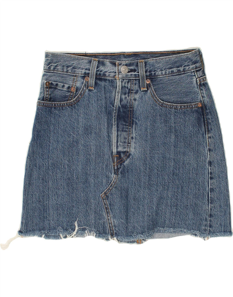 LEVI'S Womens Denim Skirt W25 XS Blue Cotton Vintage Levi's and Second-Hand Levi's from Messina Hembry 