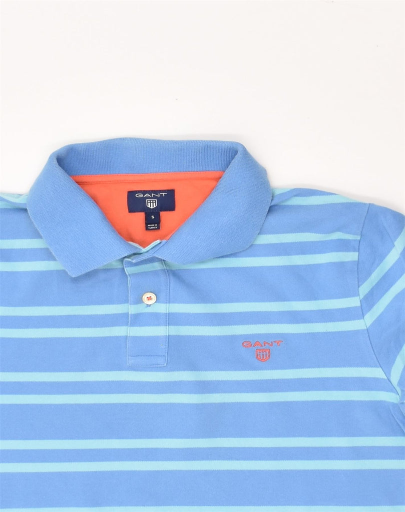 GANT Mens Polo Shirt Small Blue Striped Cotton | Vintage Gant | Thrift | Second-Hand Gant | Used Clothing | Messina Hembry 