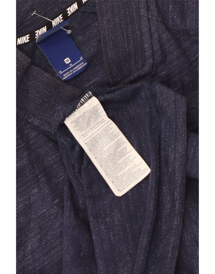 Nike Mens Tracksuit Top Jacket Medium Navy Blue Flecked Cotton