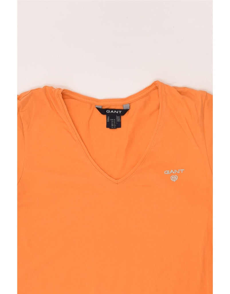 GANT Womens T-Shirt Top UK 8 Small Orange Cotton | Vintage Gant | Thrift | Second-Hand Gant | Used Clothing | Messina Hembry 