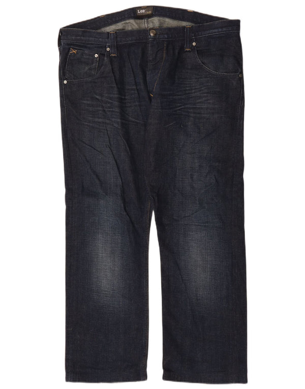 Wrangler Mens Clark Straight Jeans W38 L29 Navy Blue Cotton