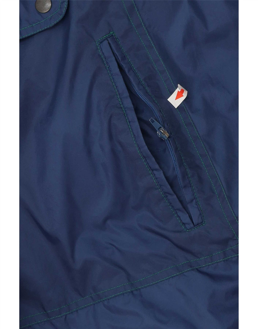 Marcel Clair Mens Loose Fit Rain Jacket UK 42 XL Navy Blue Colourblock