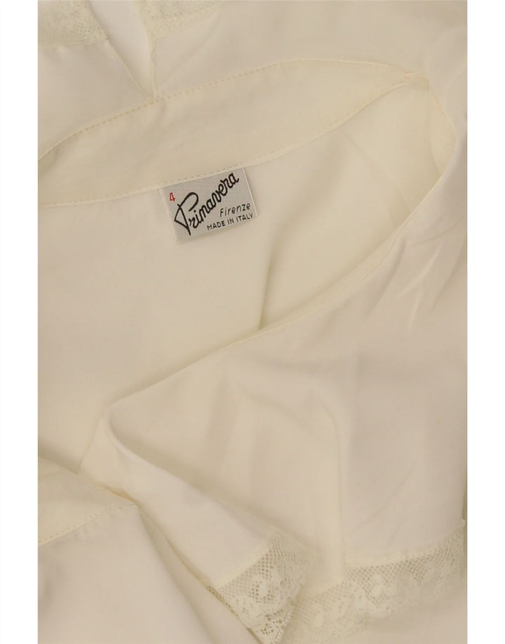 Primavera Firenze Womens Oversized Shirt Blouse UK 16 Large White Polyester