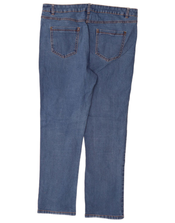 M&Co Womens Straight Jeans UK 16 Large W34 L29 Blue Cotton