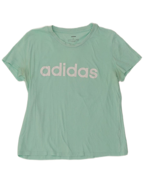 ADIDAS Womens Graphic T-Shirt Top UK 16/18 Large Green