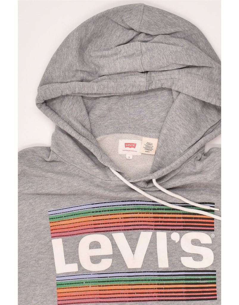 LEVI'S Mens Graphic Hoodie Jumper Small Grey Cotton | Vintage Levi's | Thrift | Second-Hand Levi's | Used Clothing | Messina Hembry 