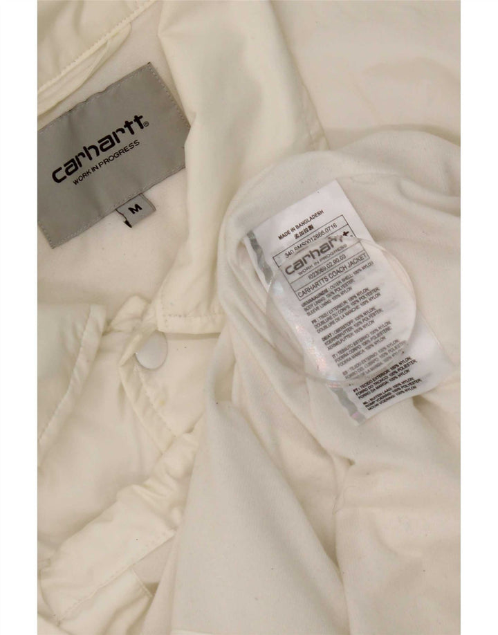 Carhartt Mens Graphic Rain Jacket UK 38 Medium White Nylon