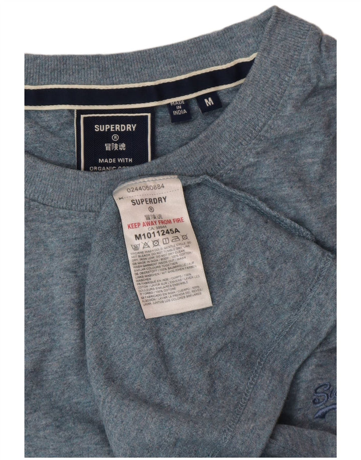 SUPERDRY Mens T-Shirt Top Medium Blue Cotton