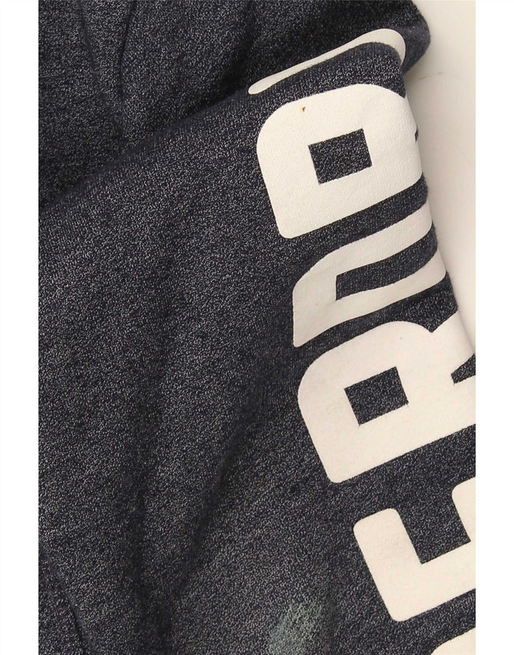 Superdry Mens Graphic Zip Hoodie Sweater Large Grey Cotton