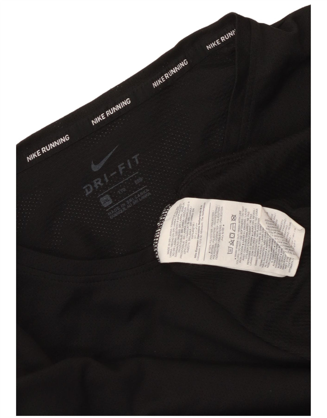 Nike Mens Dri Fit T-Shirt Top 2XL Black Polyester