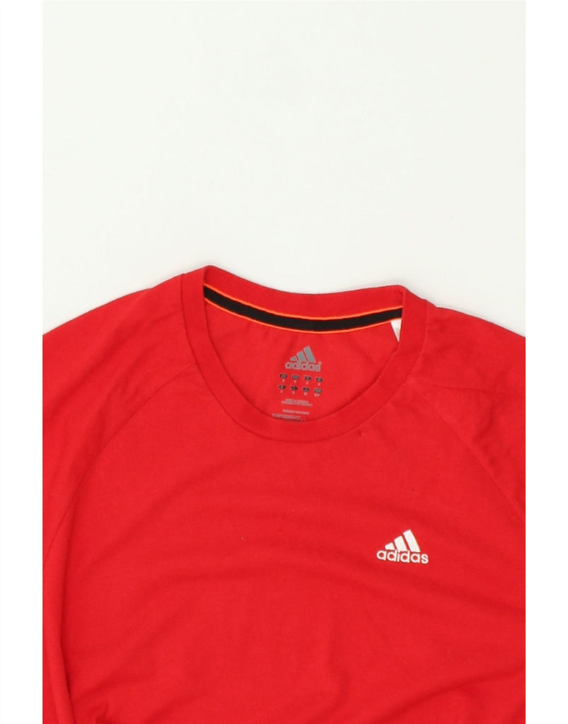 ADIDAS Mens Climalite Graphic T-Shirt Top Small Red Cotton | Vintage Adidas | Thrift | Second-Hand Adidas | Used Clothing | Messina Hembry 