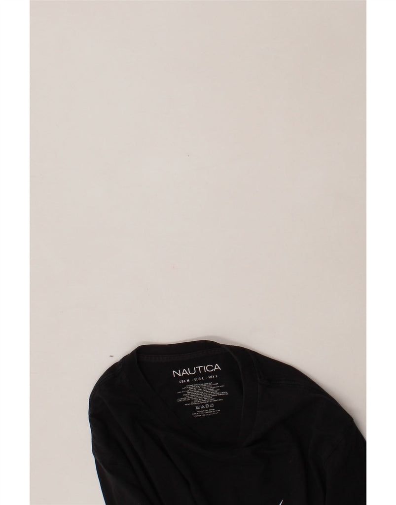 NAUTICA Mens Graphic T-Shirt Top Medium Black Cotton Vintage Nautica and Second-Hand Nautica from Messina Hembry 