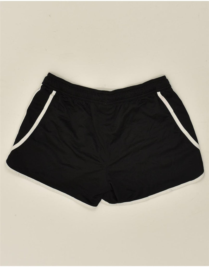 ADIDAS Womens Sport Shorts UK 12/14 Medium Black Polyester | Vintage Adidas | Thrift | Second-Hand Adidas | Used Clothing | Messina Hembry 