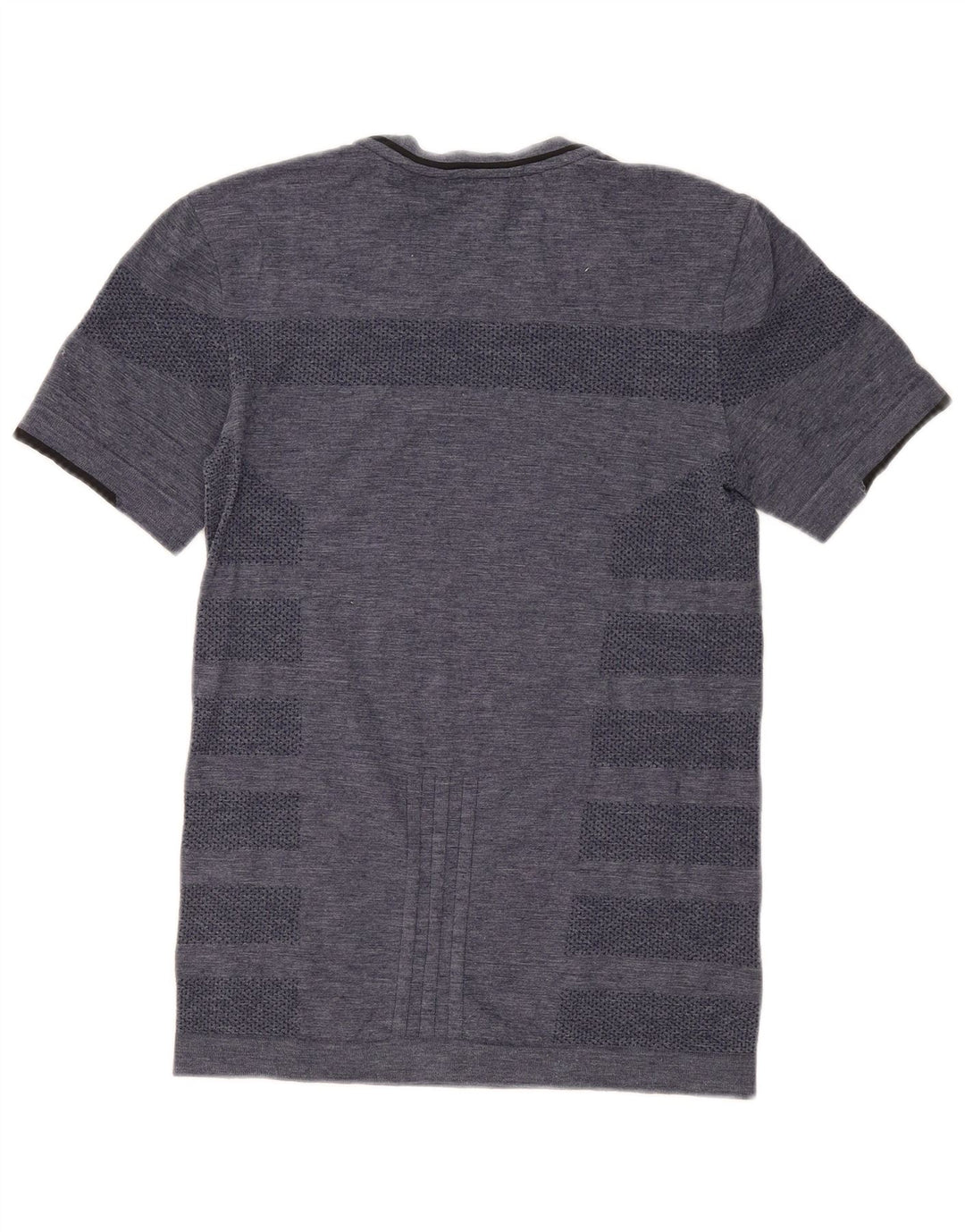 Adidas Mens Running T-Shirt Top Small Navy Blue Striped